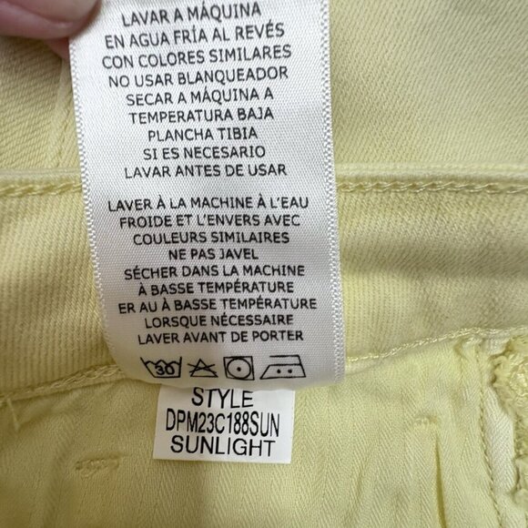 Dear John Blaire Straight Yellow Sunlight Jeans Raw Hem Women’s 28 SUMMER - Picture 7 of 7
